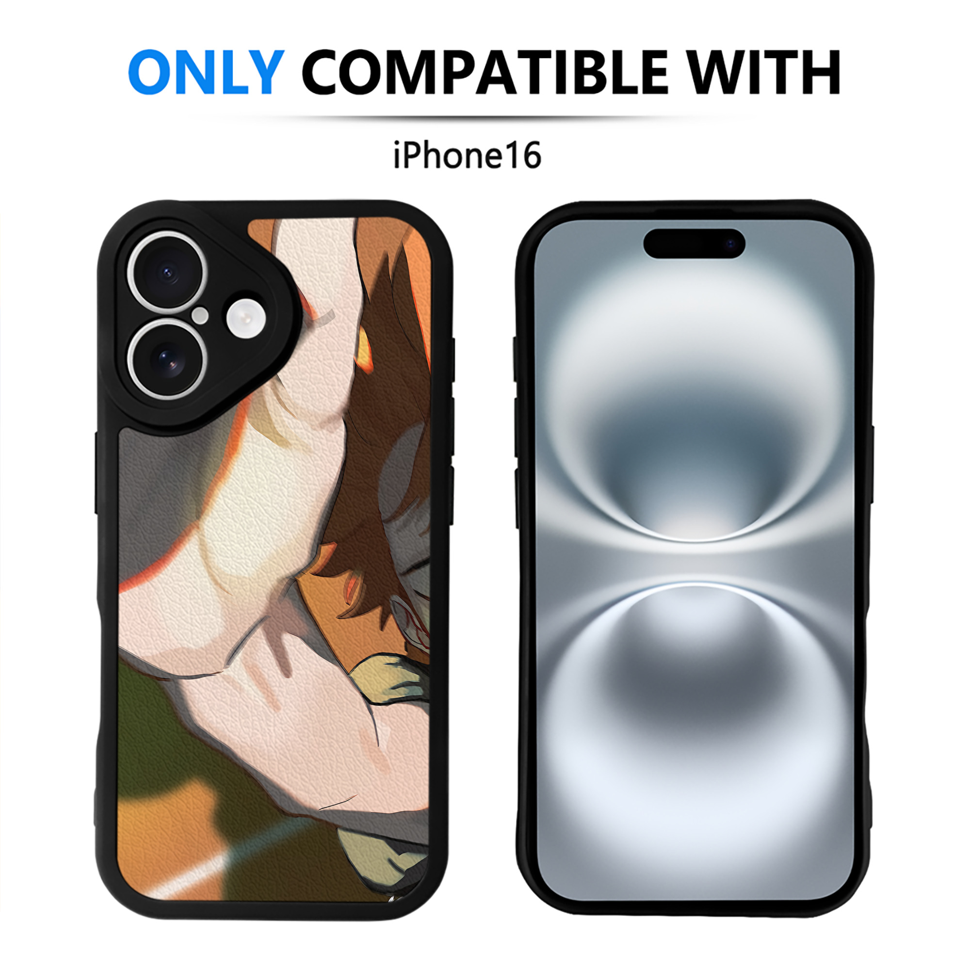 （画像用） ハイキュー!! Haikyu!! 【iPhone 16シリーズ対応】シリコンスマホケース（レザー調） 材質：シリコン
